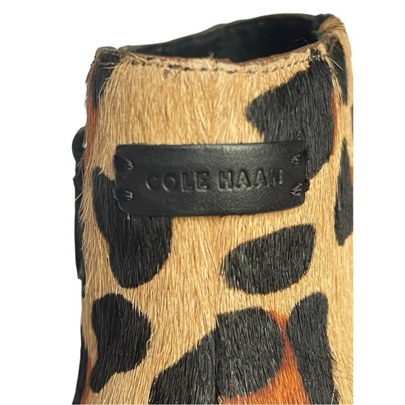 COLE HAAN GRANDSERIES JAGUAR PRINT CALF HAIR BOOTIES NWOT SZ 6.5 B - Picture 8 of 16